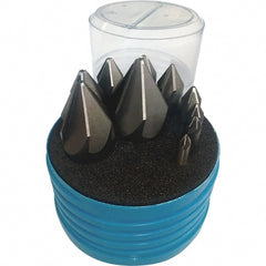 Interstate - 10 Piece, 3/16 to 1-1/4" Head Diam, 90° Included Angle, Single End Countersink Set - Apex Tool & Supply