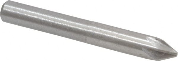 Interstate - 1/4" Head Diam, 1/4" Shank Diam, 6 Flute 60° High Speed Steel Countersink - Apex Tool & Supply
