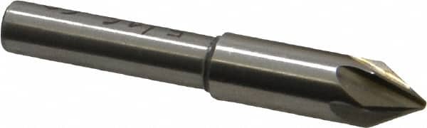 Interstate - 5/16" Head Diam, 1/4" Shank Diam, 6 Flute 60° High Speed Steel Countersink - Apex Tool & Supply