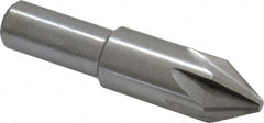 Interstate - 5/8" Head Diam, 1/2" Shank Diam, 6 Flute 60° High Speed Steel Countersink - Apex Tool & Supply