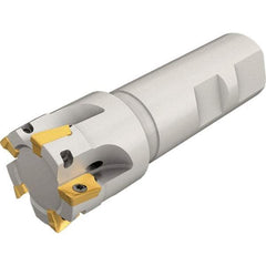 Iscar - 1" Cut Diam, 0.394" Max Depth of Cut, 5.4" OAL, Indexable Square Shoulder End Mill - R8 Taper Shank, 90° Lead Angle, Series Heli2000 - Apex Tool & Supply