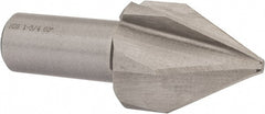 Interstate - 1-3/4" Head Diam, 1" Shank Diam, 6 Flute 60° High Speed Steel Countersink - Apex Tool & Supply