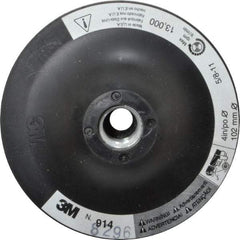 3M - 4" Diam Hook & Loop Disc Backing Pad - Firm Density, 13,000 RPM - Apex Tool & Supply
