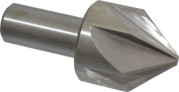 Interstate - 2" Head Diam, 1" Shank Diam, 6 Flute 82° High Speed Steel Countersink - Apex Tool & Supply
