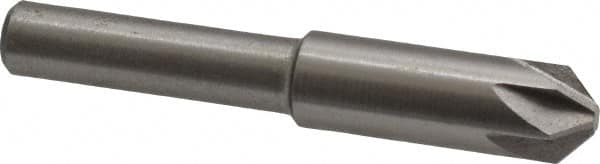 Interstate - 5/16" Head Diam, 1/4" Shank Diam, 6 Flute 90° High Speed Steel Countersink - Apex Tool & Supply