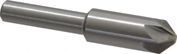 Interstate - 3/8" Head Diam, 1/4" Shank Diam, 6 Flute 90° High Speed Steel Countersink - Apex Tool & Supply