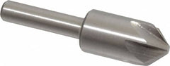 Interstate - 1/2" Head Diam, 1/4" Shank Diam, 6 Flute 90° High Speed Steel Countersink - Apex Tool & Supply