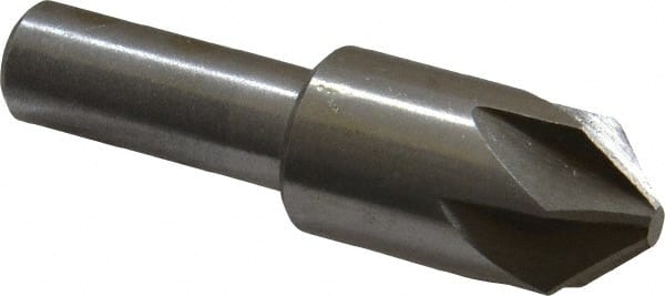 Interstate - 3/4" Head Diam, 1/2" Shank Diam, 6 Flute 90° High Speed Steel Countersink - Apex Tool & Supply