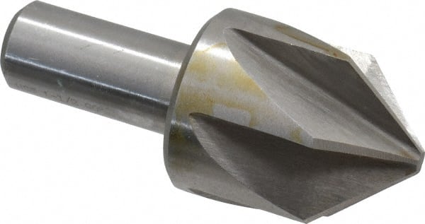 Interstate - 1-1/2" Head Diam, 3/4" Shank Diam, 6 Flute 90° High Speed Steel Countersink - Apex Tool & Supply