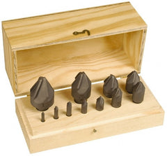 Hertel - 10 Piece, 1/4 to 1-1/2" Head Diam, 82° Included Angle, Countersink Set - Apex Tool & Supply