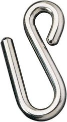 Ronstan - 15/32" Opening, 316 Stainless Steel Electropolished S-Hook - 1,320 Lb Capacity, 7/16" ID, 5/16" Wire, 3" OAL - Apex Tool & Supply