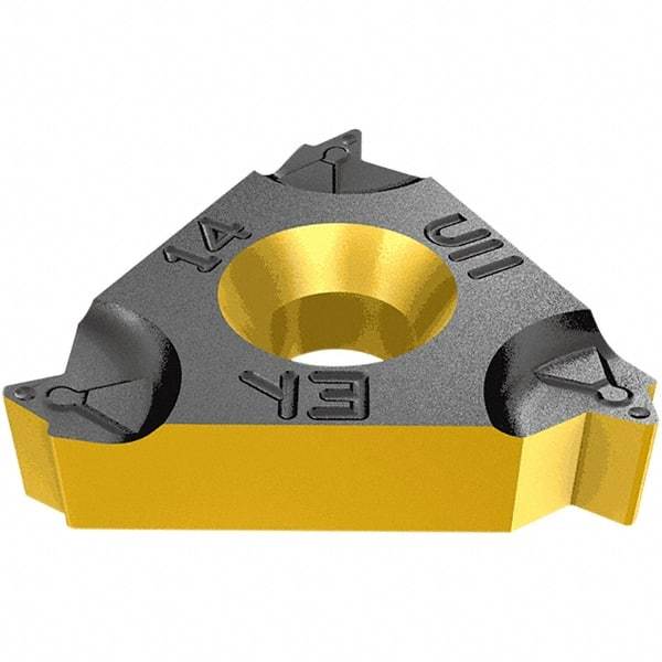 Iscar - 22IR Internal Right Hand 12 UN Laydown Threading Insert - Grade IC908, TiAlN Coated Carbide, 12.7mm Inscribed Circle - Apex Tool & Supply