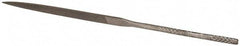 Grobet - 4" Needle Precision Swiss Pattern Knife File - With Tang - Apex Tool & Supply