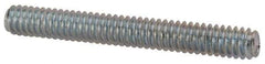 Value Collection - 1/4-20 2" OAL Fully Threaded Stud - Carbon Steel, Zinc-Plated Finish - Apex Tool & Supply