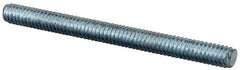 Value Collection - 1/4-20 3" OAL Fully Threaded Stud - Carbon Steel, Zinc-Plated Finish - Apex Tool & Supply
