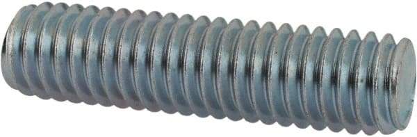 Value Collection - 3/8-16 1-1/2" OAL Fully Threaded Stud - Carbon Steel, Zinc-Plated Finish - Apex Tool & Supply