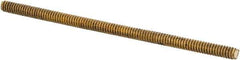 Value Collection - #6-32 3" OAL Fully Threaded Stud - Brass, Plain Finish - Apex Tool & Supply