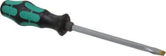 Wera - Slip Stop Slotted Screwdriver - Hexagon Shank, Ergonomic Handle - Apex Tool & Supply