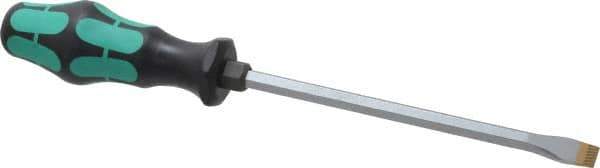 Wera - Slip Stop Slotted Screwdriver - Hexagon Shank, Ergonomic Handle - Apex Tool & Supply