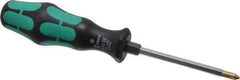 Wera - #1, 7" OAL, Standard Phillips Screwdriver - 3-1/8" Blade Length, Hexagon Shank, Ergonomic Handle - Apex Tool & Supply