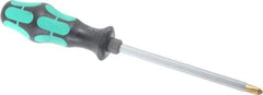 Wera - #3, 10-1/4" OAL, Standard Phillips Screwdriver - 6" Blade Length, Hexagon Shank, Ergonomic Handle - Apex Tool & Supply