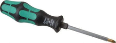 Wera - 3-1/8" Blade Length Posidrive Screwdriver - 7" OAL - Apex Tool & Supply