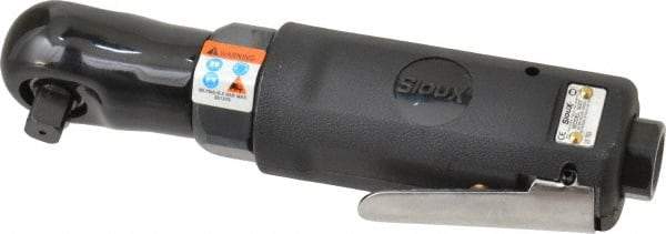 Sioux Tools - 3/8" Drive, 265 RPM, 20 Ft/Lb Torque Ratchet Wrench - Angled Handle, 200 IPM, 1.4 to 5.2 CFM, 1/4" NPT Inlet - Apex Tool & Supply