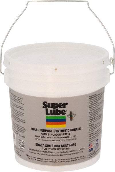 Synco Chemical - 5 Lb Pail Synthetic General Purpose Grease - Translucent White, Food Grade, 450°F Max Temp, NLGIG 2, - Apex Tool & Supply