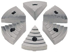 Value Collection - 6" Chuck Capacity, JF Attachment, Round Soft Lathe Chuck Jaw - 8 Jaws, Steel, 60mm Long x 18.4mm High - Apex Tool & Supply