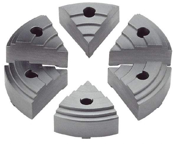 Value Collection - 2.16" Chuck Capacity, JF Attachment, Round Soft Lathe Chuck Jaw - 6 Jaws, Steel - Apex Tool & Supply