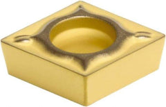 Sumitomo - CCMT21.51 ESU Grade AC830P Carbide Turning Insert - Al2O3 Finish, 80° Diamond, 1/4" Inscr Circle, 3/32" Thick, 1/64" Corner Radius - Apex Tool & Supply