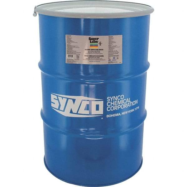 Synco Chemical - 400 Lb Drum Silicone General Purpose Grease - Translucent White, Food Grade, 500°F Max Temp, NLGIG 2, - Apex Tool & Supply