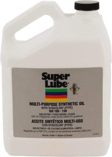Synco Chemical - 1 Gal Bottle Synthetic Multi-Purpose Oil - -42.78 to 232.22°F, SAE 85W, ISO 150, 681.5 SUS at 40°C, Food Grade - Apex Tool & Supply