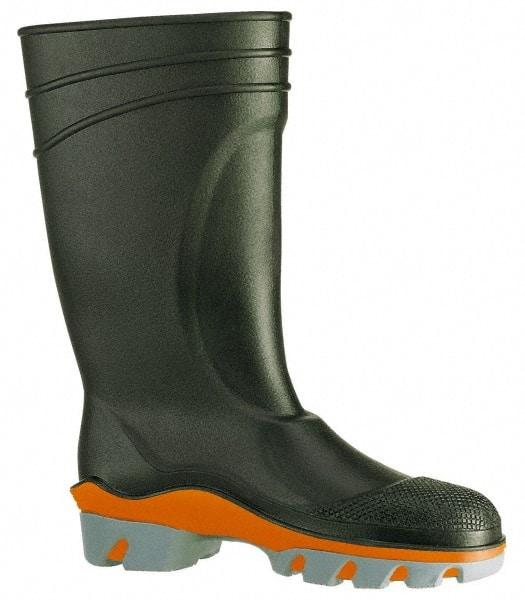 Dunlop Protective Footwear - Men's Size 6 Medium Width Plain Knee Boot - Black, PVC Upper, 15" High, Chemical Resistant, Waterproof - Apex Tool & Supply