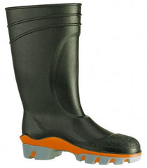 Dunlop Protective Footwear - Men's Size 15 Medium Width Plain Knee Boot - Black, PVC Upper, 15" High, Chemical Resistant, Waterproof - Apex Tool & Supply