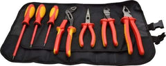 Knipex - 7 Piece Insulated Hand Tool Set - Comes in Tool Roll - Apex Tool & Supply