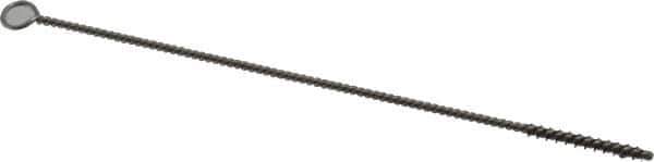 PRO-SOURCE - 1" Long x 1/8" Diam Stainless Steel Twisted Wire Bristle Brush - Single Spiral, 6" OAL, 0.003" Wire Diam, 0.085" Shank Diam - Apex Tool & Supply