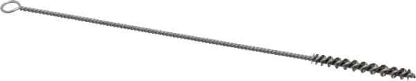 PRO-SOURCE - 1-1/2" Long x 3/16" Diam Stainless Steel Twisted Wire Bristle Brush - Single Spiral, 7" OAL, 0.003" Wire Diam, 0.085" Shank Diam - Apex Tool & Supply