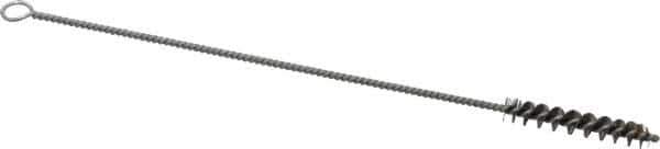 PRO-SOURCE - 1-1/2" Long x 1/4" Diam Steel Twisted Wire Bristle Brush - Single Spiral, 7" OAL, 0.005" Wire Diam, 0.085" Shank Diam - Apex Tool & Supply