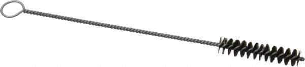 PRO-SOURCE - 2" Long x 7/16" Diam Steel Twisted Wire Bristle Brush - Single Spiral, 8" OAL, 0.006" Wire Diam, 0.11" Shank Diam - Apex Tool & Supply