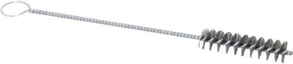 PRO-SOURCE - 2-1/2" Long x 5/8" Diam Steel Twisted Wire Bristle Brush - Single Spiral, 9" OAL, 0.008" Wire Diam, 0.142" Shank Diam - Apex Tool & Supply