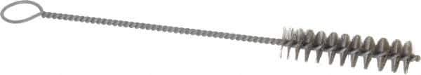 PRO-SOURCE - 2-1/2" Long x 11/16" Diam Steel Twisted Wire Bristle Brush - Single Spiral, 9" OAL, 0.008" Wire Diam, 0.142" Shank Diam - Apex Tool & Supply