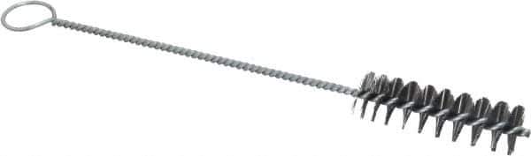 PRO-SOURCE - 2-1/2" Long x 3/4" Diam Steel Twisted Wire Bristle Brush - Single Spiral, 9" OAL, 0.008" Wire Diam, 0.142" Shank Diam - Apex Tool & Supply