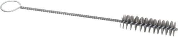 PRO-SOURCE - 3" Long x 13/16" Diam Steel Twisted Wire Bristle Brush - Single Spiral, 10" OAL, 0.008" Wire Diam, 0.16" Shank Diam - Apex Tool & Supply