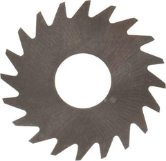 RobbJack - 3/4" Diam x 0.004" Blade Thickness x 1/4" Arbor Hole Diam, 20 Tooth Slitting and Slotting Saw - Arbor Connection, Right Hand, Uncoated, Solid Carbide, Concave Ground - Apex Tool & Supply