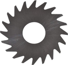 RobbJack - 3/4" Diam x 0.012" Blade Thickness x 1/4" Arbor Hole Diam, 20 Tooth Slitting and Slotting Saw - Arbor Connection, Right Hand, Uncoated, Solid Carbide, Concave Ground - Apex Tool & Supply