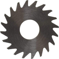 RobbJack - 3/4" Diam x 0.0468" Blade Thickness x 1/4" Arbor Hole Diam, 20 Tooth Slitting and Slotting Saw - Arbor Connection, Right Hand, Uncoated, Solid Carbide, Concave Ground - Apex Tool & Supply