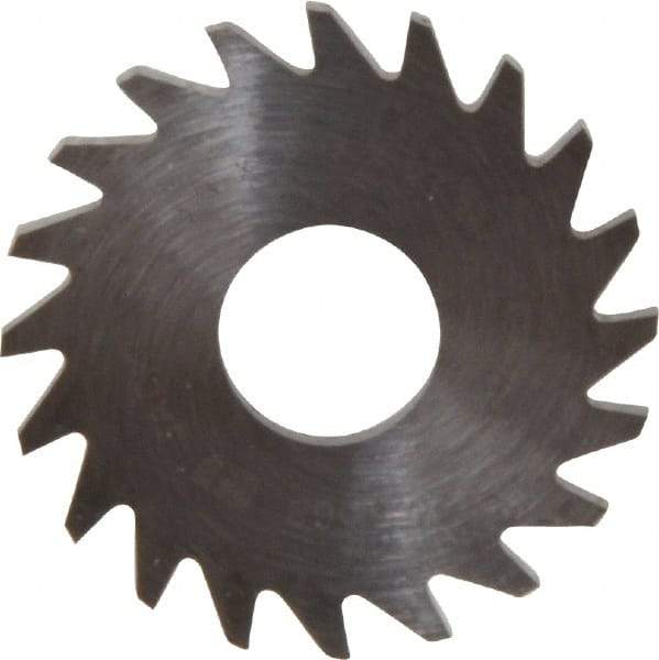 RobbJack - 3/4" Diam x 1/16" Blade Thickness x 1/4" Arbor Hole Diam, 20 Tooth Slitting and Slotting Saw - Arbor Connection, Right Hand, Uncoated, Solid Carbide, Concave Ground - Apex Tool & Supply