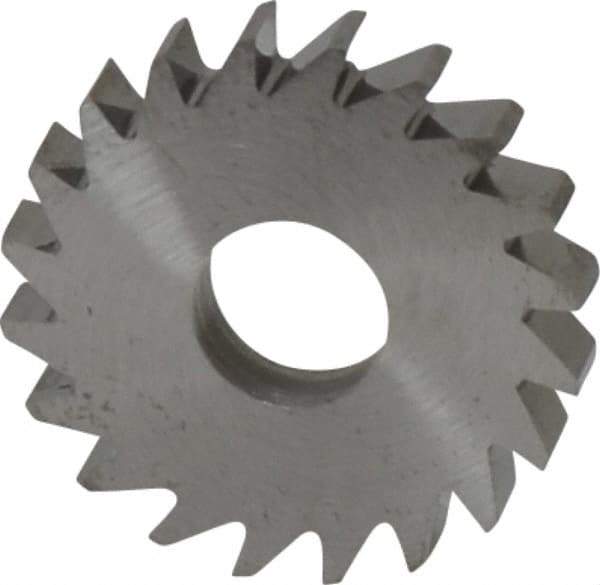 RobbJack - 3/4" Diam x 1/8" Blade Thickness x 1/4" Arbor Hole Diam, 20 Tooth Slitting and Slotting Saw - Arbor Connection, Right Hand, Uncoated, Solid Carbide, Concave Ground - Apex Tool & Supply