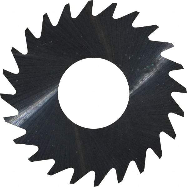 RobbJack - 1" Diam x 0.004" Blade Thickness x 3/8" Arbor Hole Diam, 24 Tooth Slitting and Slotting Saw - Arbor Connection, Right Hand, Uncoated, Solid Carbide, Concave Ground - Apex Tool & Supply